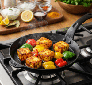 Cook the Paneer Filling for Tacos