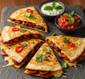 Tandoori Mushroom Quesadillas