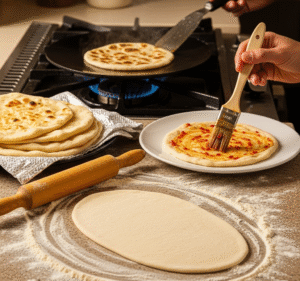 Roll and Cook the Naan