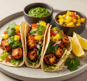 Serve paneer Tandoori Tacos