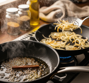Fry Onions and Temper Spices