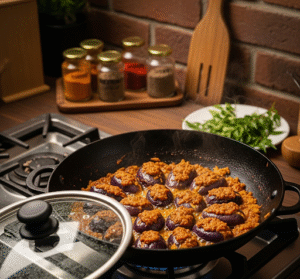 Add the Stuffed Brinjals